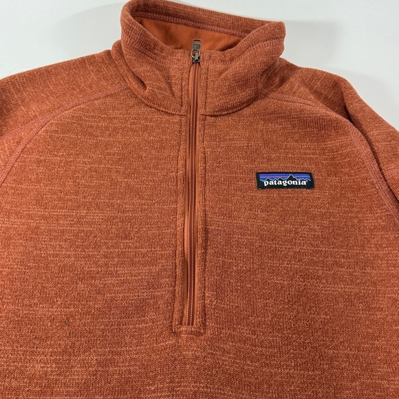 Patagonia Better Sweater XS Orange Outdoor Hiking Preppy 1/4 Zip Pullover - Picture 5 of 8